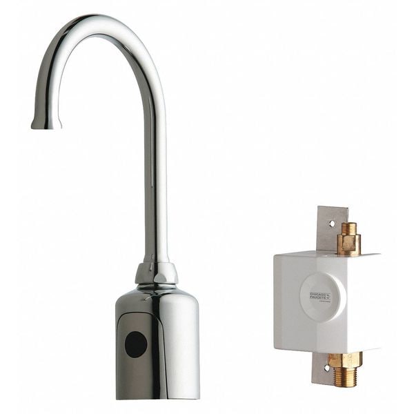 Electronic Sensor Hytronic Gooseneck Sink Faucet With Dual, Single Hole Mount, Chrome plated 1 Hole