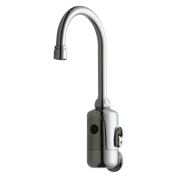 Electronic Sensor Hytronic Gooseneck Sink Faucet With Dual, Single Hole Mount, Chrome plated 1 Hole