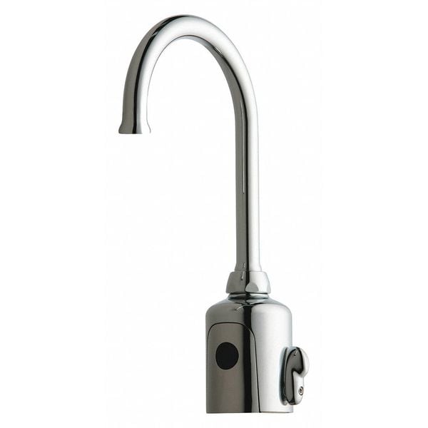 Electronic Sensor Hytronic Gooseneck Sink Faucet With Dual, Single Hole Mount, Chrome plated 1 Hole