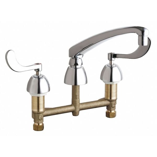 Kitchen Sink Faucet W/O Spray, Manual, 8" Mount, Commercial