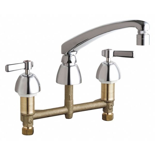 Kitchen Sink Faucet W/O Spray, Manual, 8" Mount, Commercial