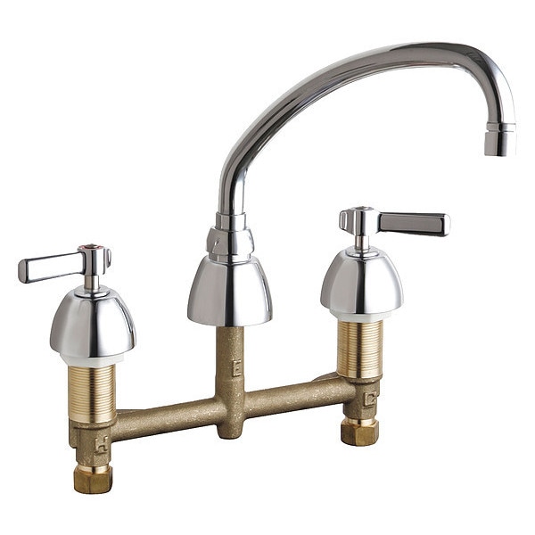 Kitchen Sink Faucet W/O Spray, Manual, 8" Mount, Commercial