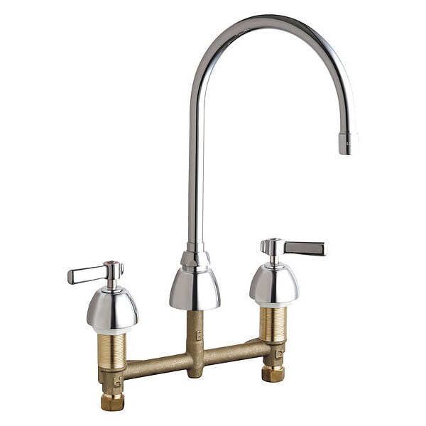 Kitchen Sink Faucet W/O Spray, Manual, 8" Mount, Commercial