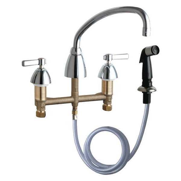 Manual Concealed Hot And Cold Water Sink, 8" Mount, Chrome plated
