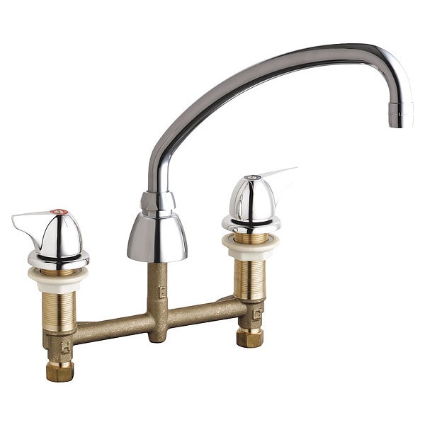 Manual Concealed Hot And Cold Water Sink Faucet, 8" Mount, Chrome plated
