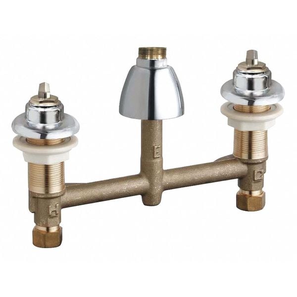 Concealed Kitchen Sink Faucet, Manual, 8" Mount, Commercial