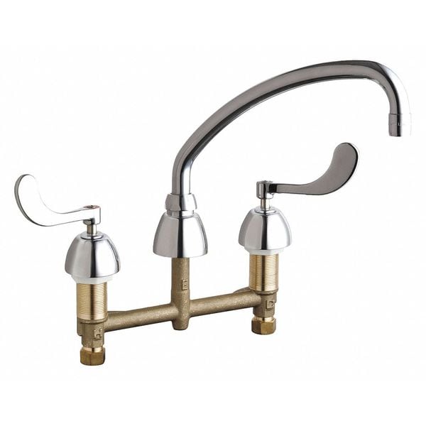Kitchen Sink Faucet W/O Spray, Manual, 8" Mount, Commercial
