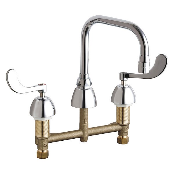 Kitchen Sink Faucet W/O Spray, Manual, 8" Mount, Commercial
