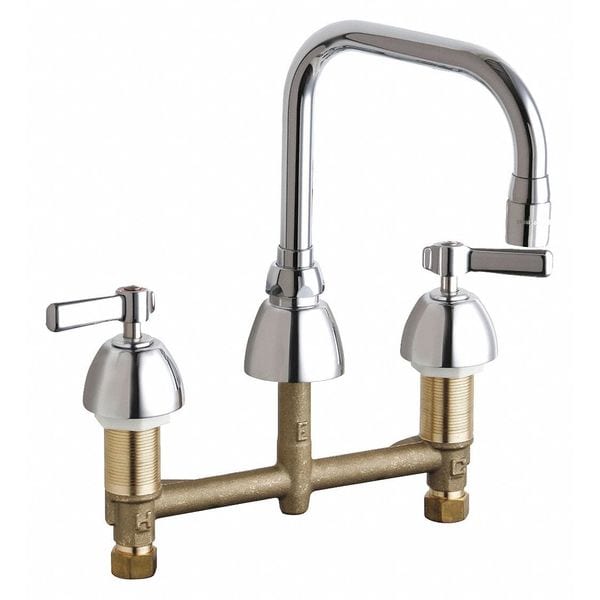 Kitchen Sink Faucet W/O Spray, Manual, 8" Mount, Commercial