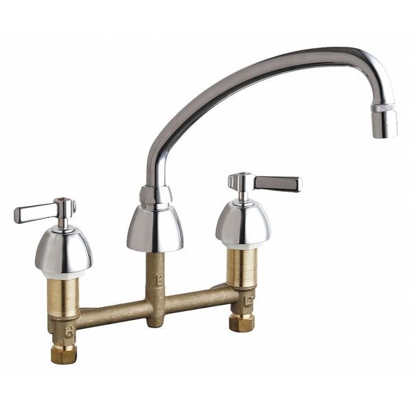Kitchen Sink Faucet W/O Spray, Manual, 8" Mount, Commercial