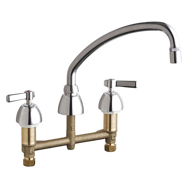 Kitchen Sink Faucet W/O Spray, Manual, 8" Mount, Commercial