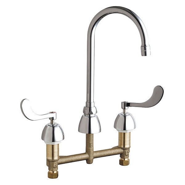 Kitchen Sink Faucet W/O Spray, Manual, 8" Mount, Commercial