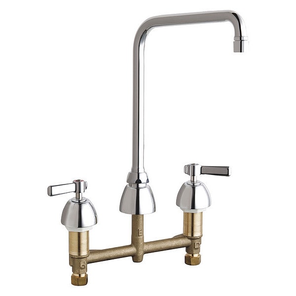 Kitchen Sink Faucet, Manual, 8" Mount, Commercial