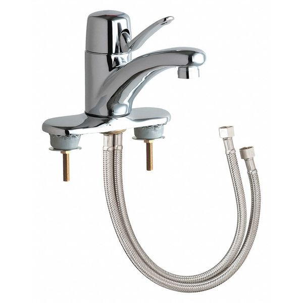 Manual Single Lever Hot And Cold Water, 4" Mount, Chrome plated 1 Hole