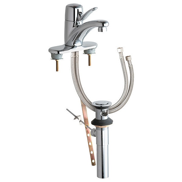Single Handle 4" Mount, Bathroom Faucet, Chrome plated