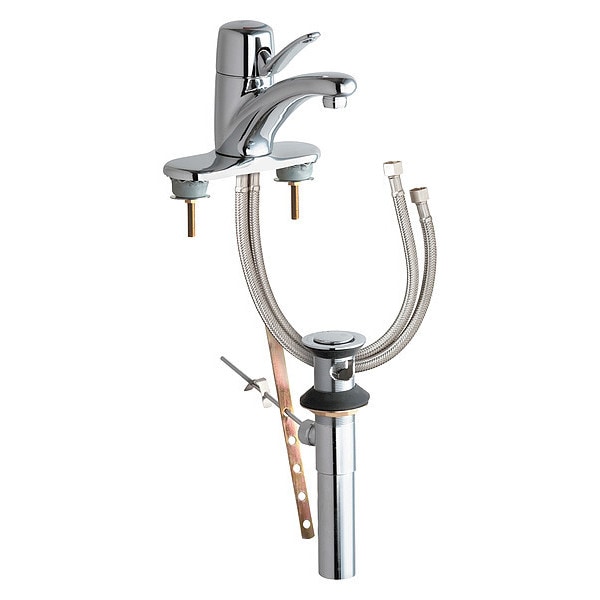 Single Handle 4" Mount, Bathroom Faucet, Chrome plated