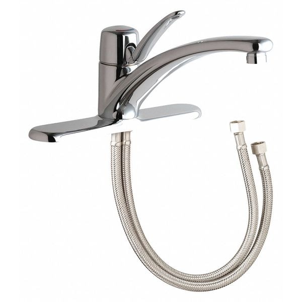 Single Lever Kitchen Faucet, Manual, Single Hole Mount, 1 Hole Commercial