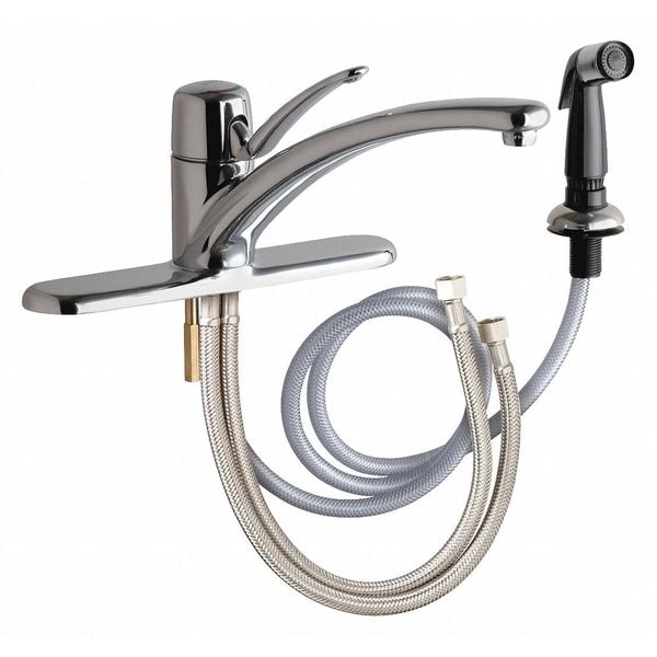 Manual Bathroom Faucet, 8" Mount, Chrome plated 1 Hole