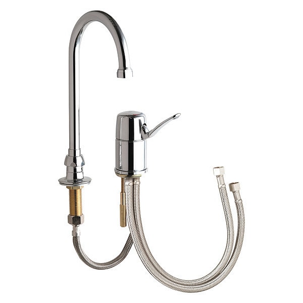 Manual Bathroom Faucet, 6" Mount, Chrome plated 2 Hole