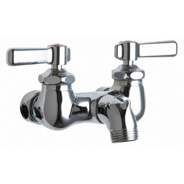 Dual-Handle Service Sink Faucet, 3-3/8" Mount, Chrome plated