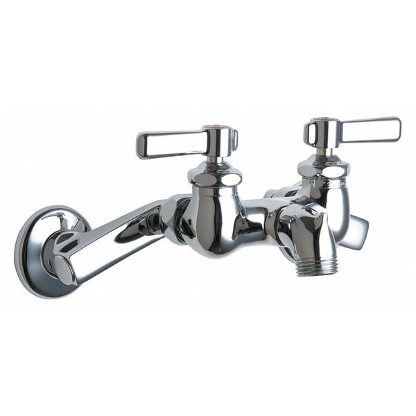 Dual-Handle Hot And Cold Water Sink Faucet, Chrome plated