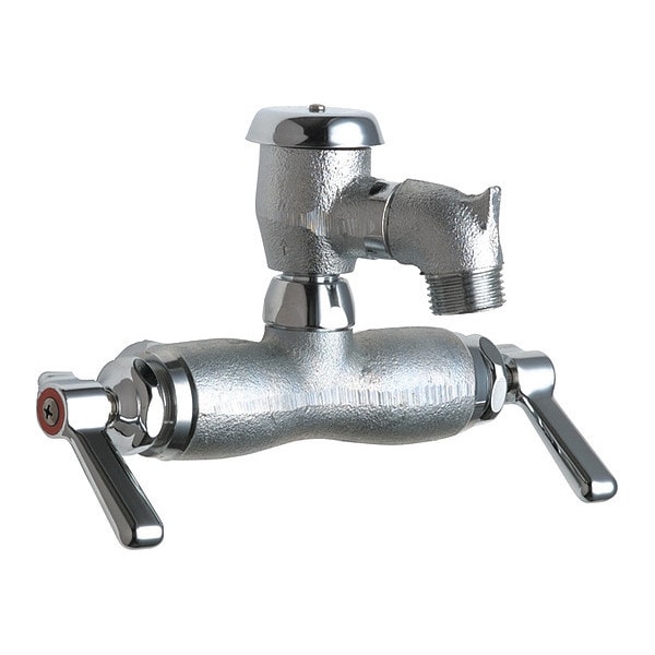 Manual Service Sink Faucet, Rough Chrome Plated