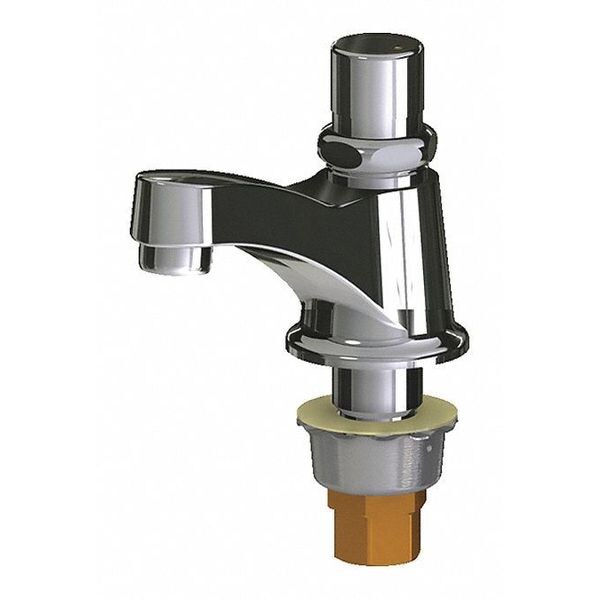 Metering Single Supply Metering Sink Faucet, Single Hole Mount, Chrome plated 1 Hole