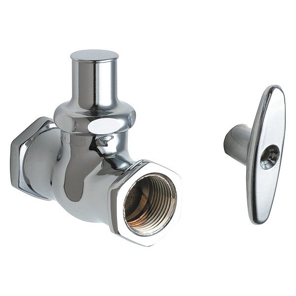 Single Handle Straight Stop Fitting With Loose Key, Chrome plated
