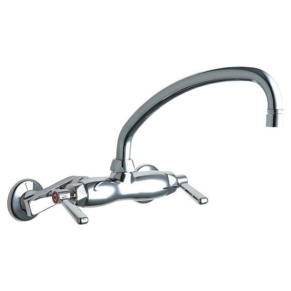 Manual Sink Faucet, 3" - 8-3/8" Mount, Chrome plated