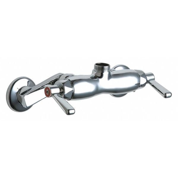 Dual-Handle Sink Faucet, 8-3/8" Mount, Chrome plated