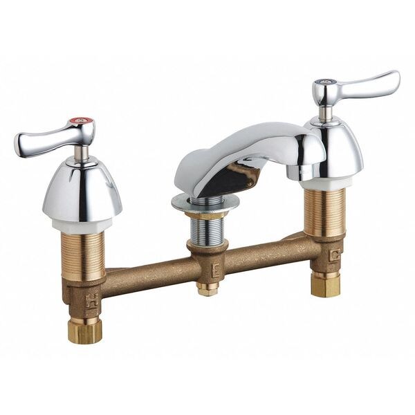Manual Concealed Hot And Cold Water Sink Faucet, 8" Mount, Chrome plated