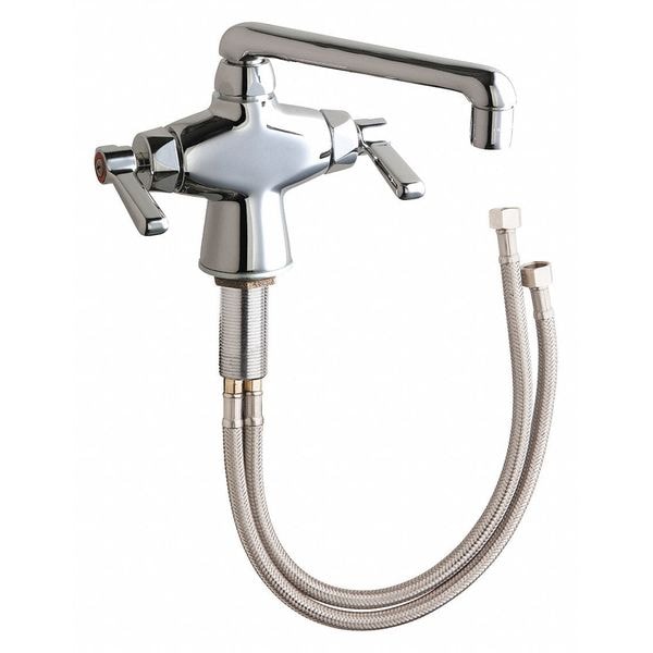 Manual Hot And Cold Water Mixing Sink Faucet, Single Hole Mount, Chrome plated 1 Hole