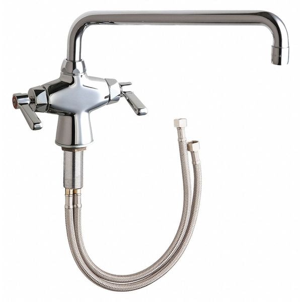 Manual Sink Faucet, Single Hole Mount, Chrome plated 1 Hole