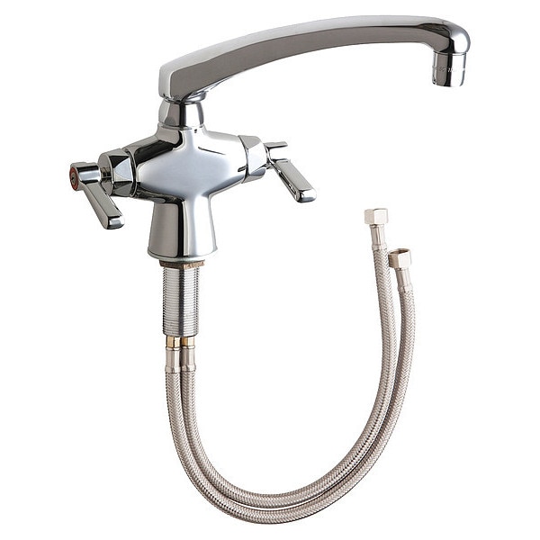 Manual Bathroom Faucet, Single Hole Mount, Chrome plated 1 Hole