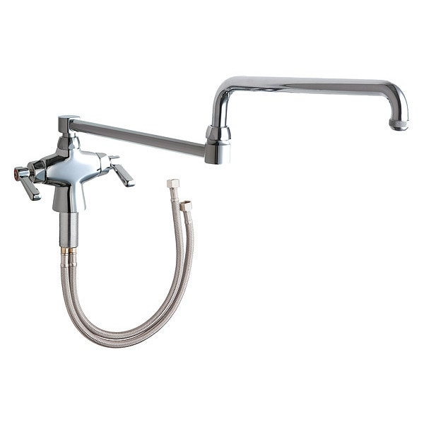 Manual Hot And Cold Water Mixing Sink Faucet, Single Hole Mount, Chrome plated 1 Hole