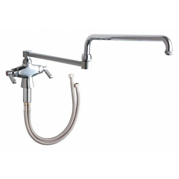 Manual Hot And Cold Water Mixing Sink Faucet, Single Hole Mount, Chrome plated 1 Hole