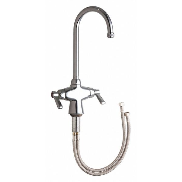 Manual Service Sink Faucet, Single Hole Mount, Chrome plated 1 Hole