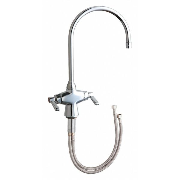 Manual Hot And Cold Water Mixing Sink Faucet, Single Hole Mount, Chrome plated 1 Hole