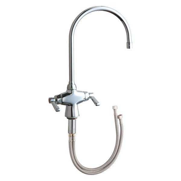 Manual Hot And Cold Water Mixing Sink Faucet, Single Hole Mount, Chrome plated 1 Hole