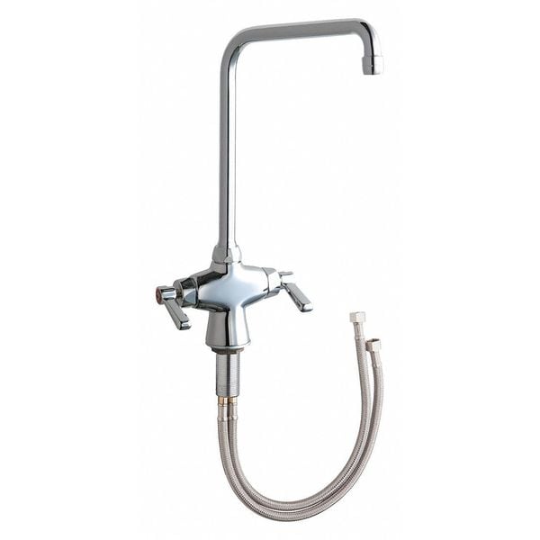 Manual Sink Faucet, Single Hole Mount, Chrome plated 1 Hole