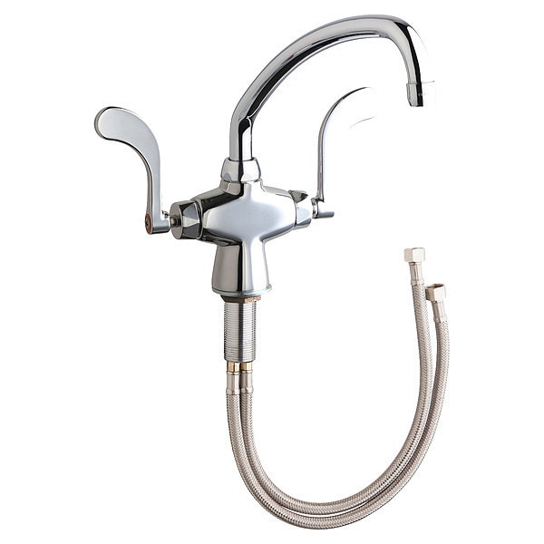 Manual Sink Faucet, Single Hole Mount, Chrome plated 1 Hole
