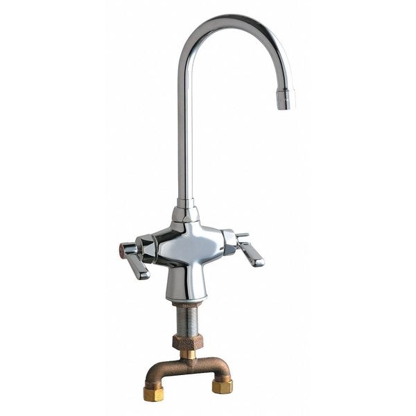 Manual Sink Faucet, Single Hole Mount, Chrome plated 1 Hole