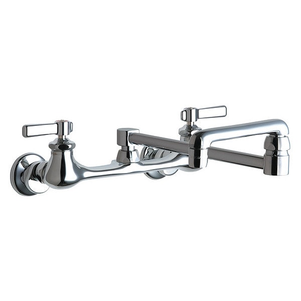 Manual Sink Faucet, 7-1/4" - 8-3/4" Mount, Chrome plated