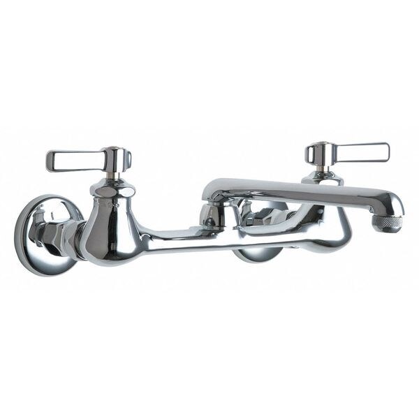 Manual Service Sink Faucet, 8" Mount, Chrome plated