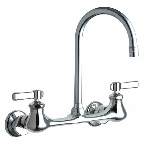 Manual Sink Faucet, 7-1/4" - 8-3/4" Mount, Chrome plated