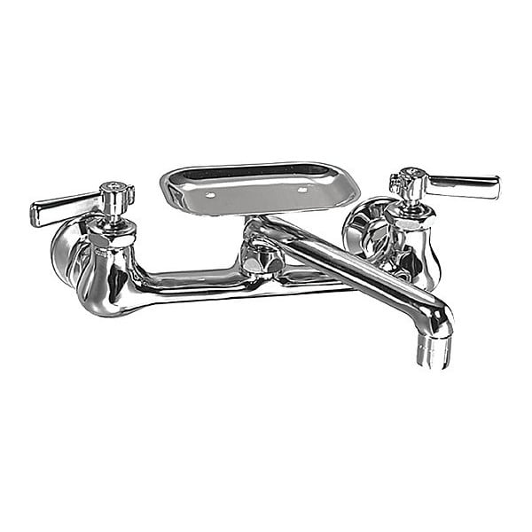 Manual Sink Faucet, 7-1/4" - 8-3/4" Mount, Chrome plated