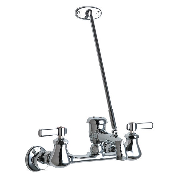 Manual Hot And Cold Water Sink Faucet, 7-1/4" - 8-3/4" Mount, Chrome plated