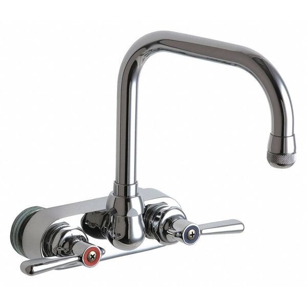 Manual Hot And Cold Water Sink Faucet, 4" Mount, Chrome plated