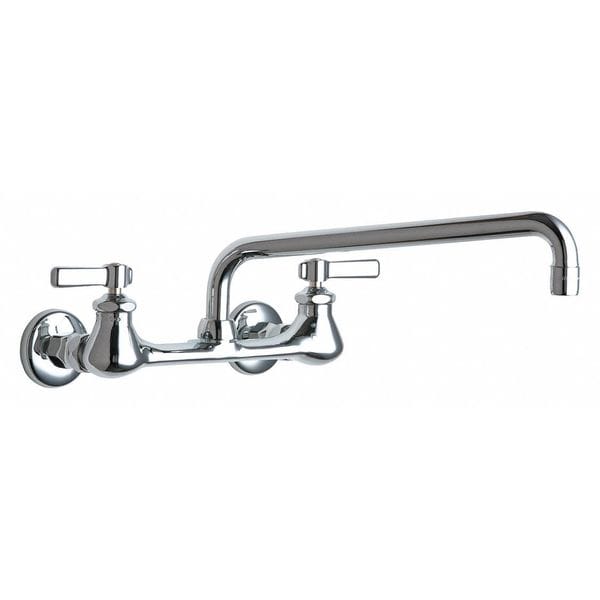 Manual Sink Faucet, 8" Mount, Chrome plated