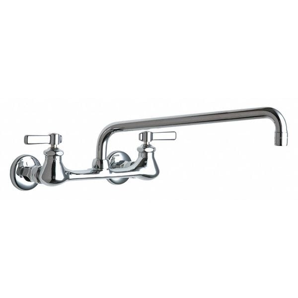 Manual Sink Faucet, 8" Mount, Chrome plated
